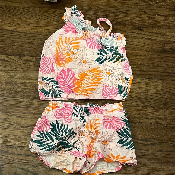 Cat & Jack Other - Cat & Jack Pink and Orange Floral Kids Matching Set